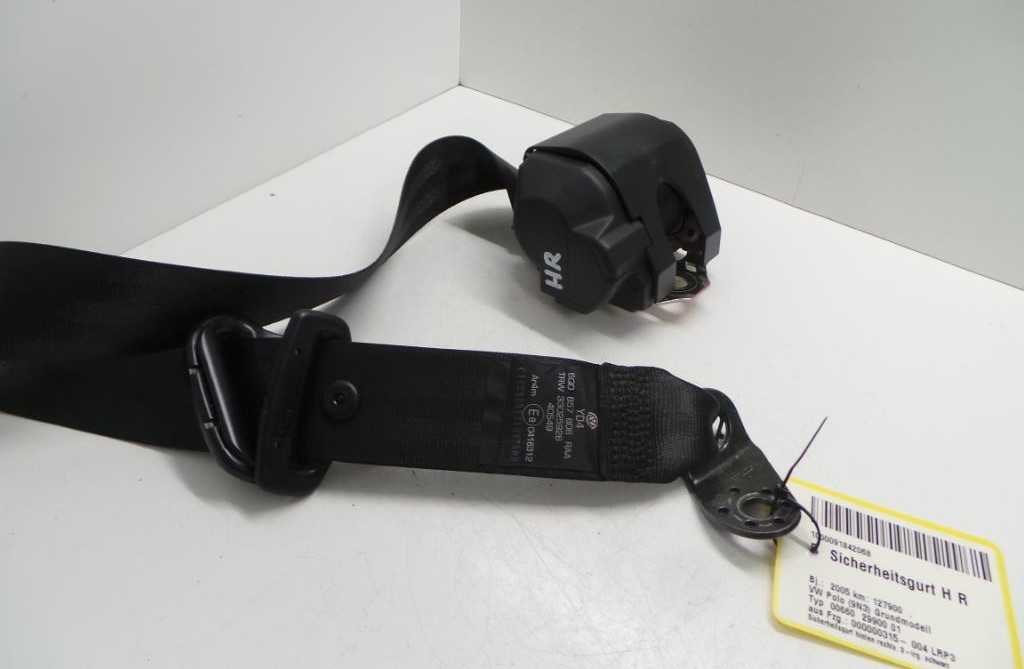 Sicherheitsgurt Gurt hinten rechts schwarz 3 T&uuml;rer VW Polo 9N3